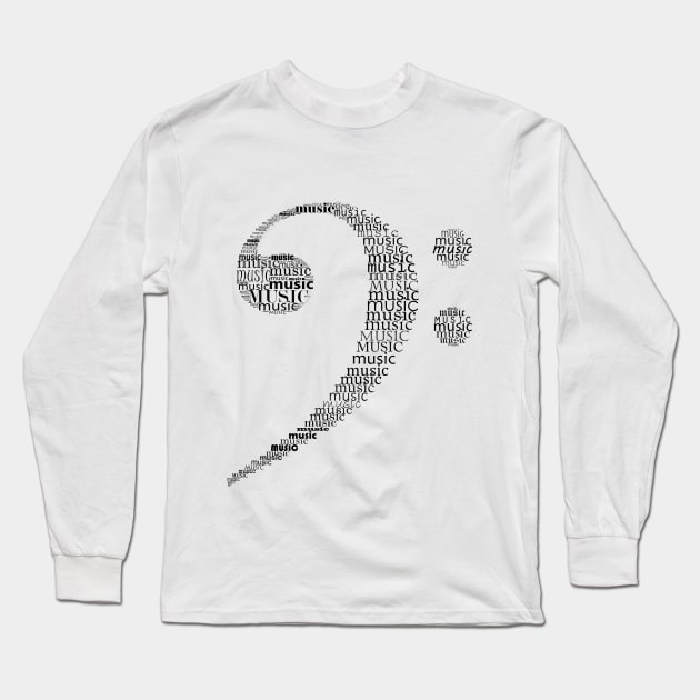 Typographic fa key Long Sleeve T-Shirt by hedehede